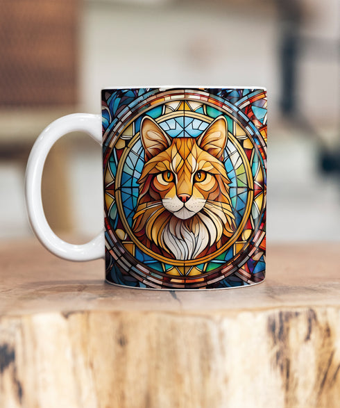 Cat Ginger Suncatcher Artwork Ceramic Mug